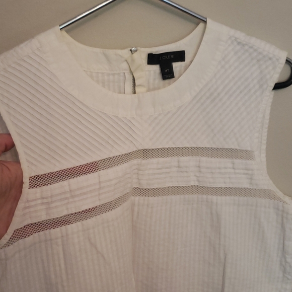 J crew size 4 tall white sleeveless blouse - Picture 3 of 3